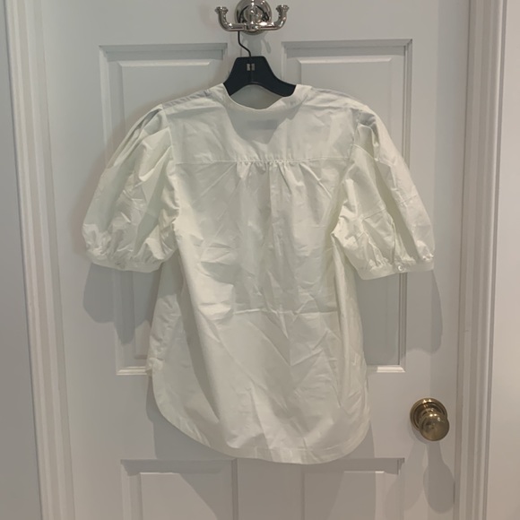 Joie ivory puff sleeve blouse - Picture 3 of 6